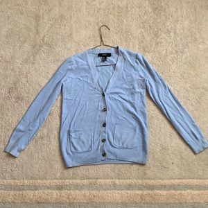 Light Blue Forever 21 Button-Up Sweater Size Small